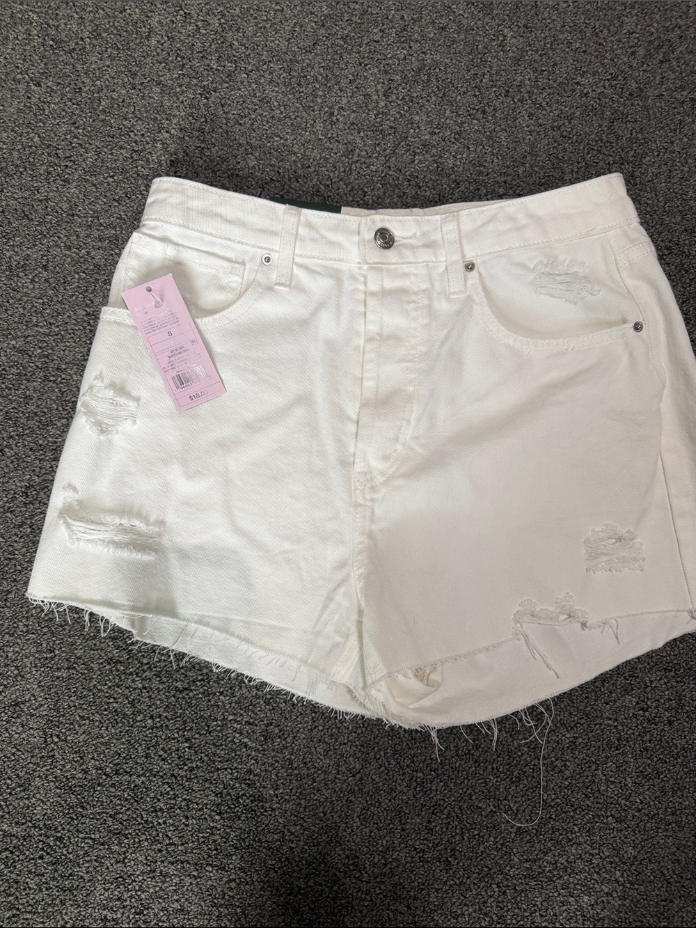 wild fable White Distressed Denim Jean Shorts